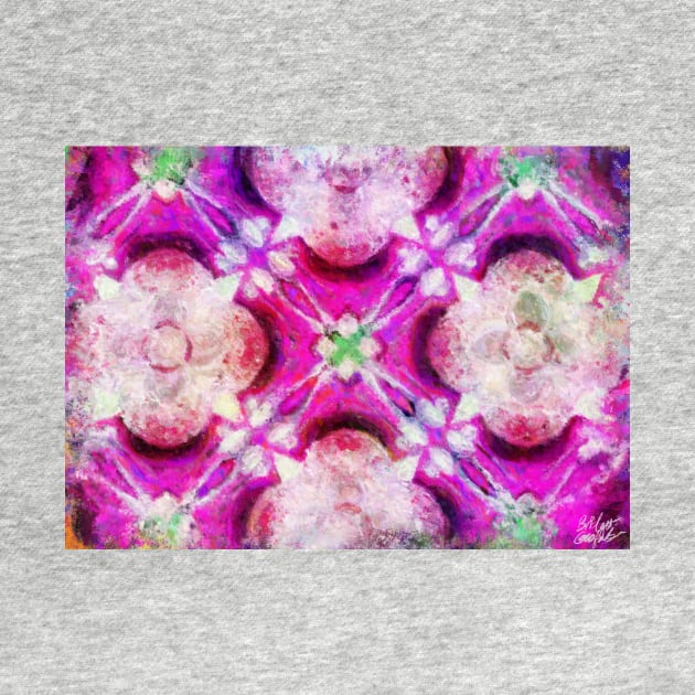 Tea cups and Teaspoons Kaleidoscope Abstract Impressionist Painting by BonBonBunny